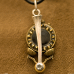 Retrotech Design Jewelry Pendant, found object, metal jewelry
