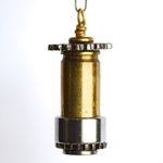 Retrotech Design Jewelry Pendant, found object, metal jewelry