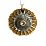 Retrotech Design Jewelry Pendant, found object, metal jewelry