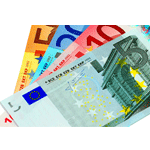 stock photo Euro bills