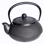 stock photo Japanese iron teapot