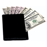stock photo wallet with money