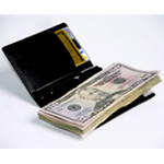 stock photo wallet with money and credit cards