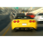 stock photo yellow sports car