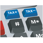stock vector image tax calculator